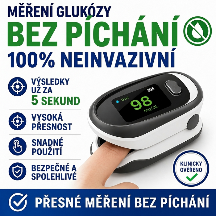 Neinvazivní glukometr typu klip