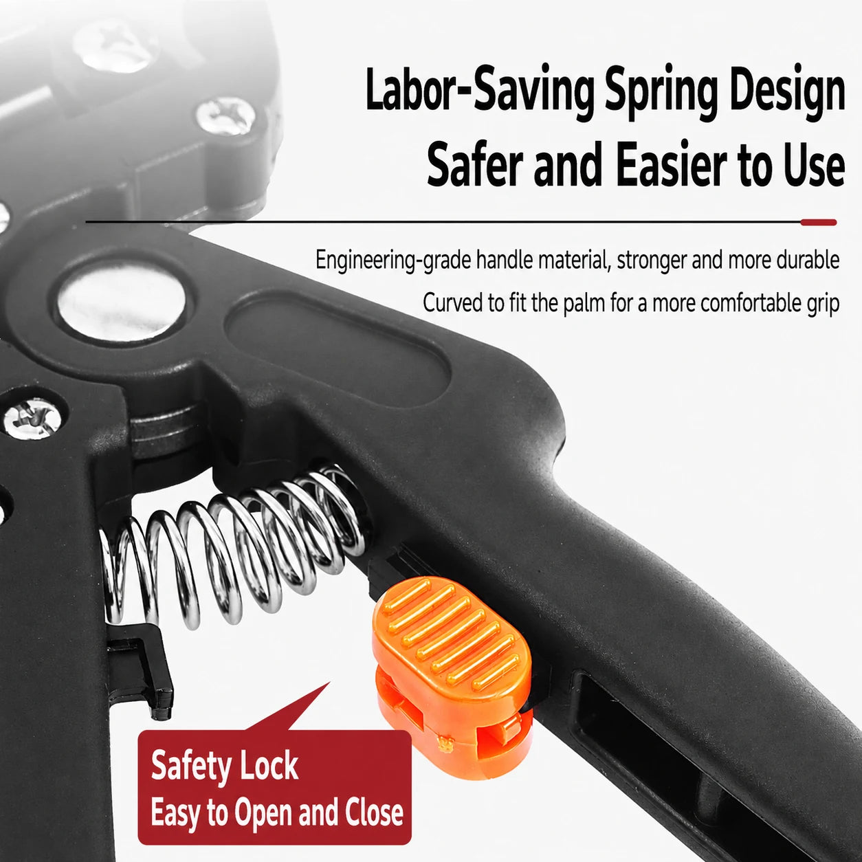 Spring and safety lock detail